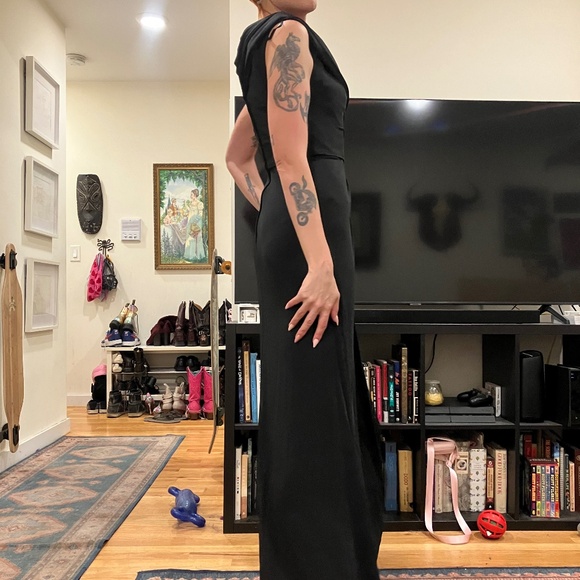 La Femme Black Maxi Dress - Picture 2 of 6